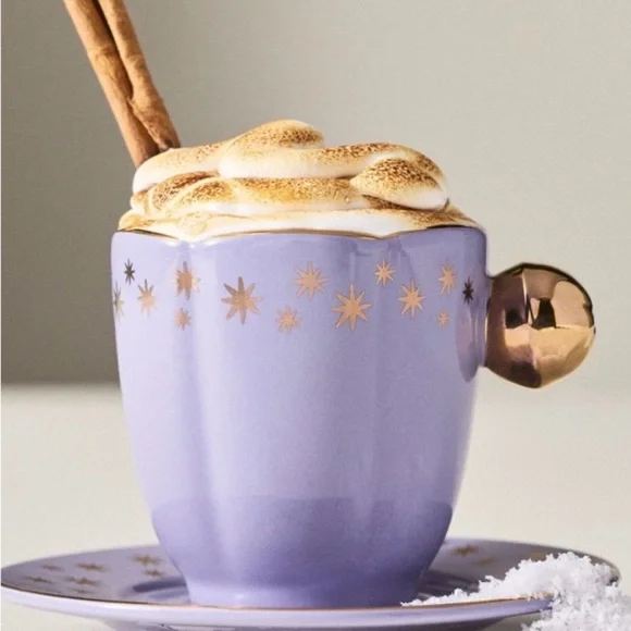 NWT Anthropologie New York City Ballet Espresso Cup & Saucer - Picture 1 of 3